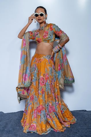 Rishi and Vibhuti Amber Affair Lehenga Set 
