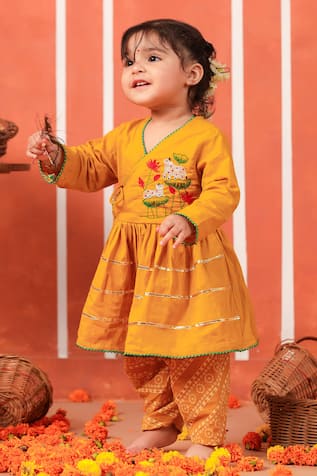 Cute Couture Radha Rani Peplum Kurta & Dhoti Pant Set 