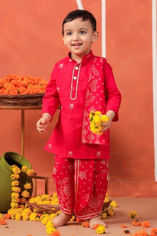 Cute Couture Rasleela Kurta & Dhoti Pant Set 