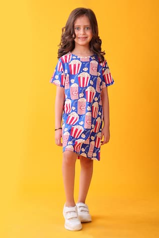 Anthrilo Popcorn Print Cotton Dress 