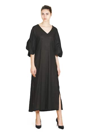 Samant Chauhan Noir Thread Dress 