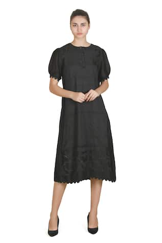 Samant Chauhan Black Thesis Dress 