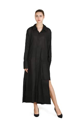 Samant Chauhan Carbon Black Dress 