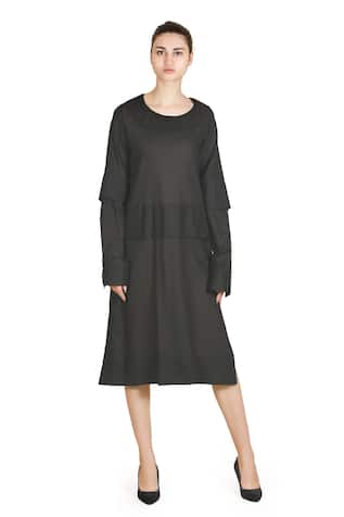 Samant Chauhan Dark Slate Dress 
