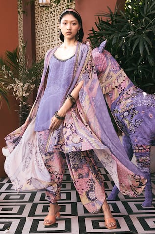 Saundh The Kaya Purple Designer Kurta Set 