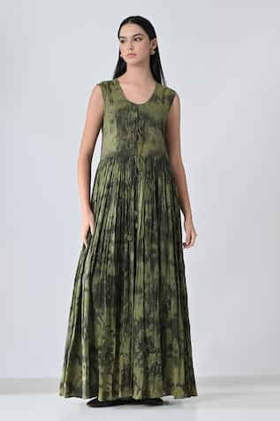 Samant Chauhan Green Static Dress 