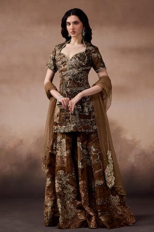 Falsa Embellished Kurta & Sharara Set 