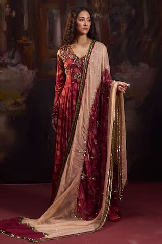 Falsa Printed Anarkali & Dupatta Set 