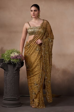 Falsa Embroidered Saree & Blouse 