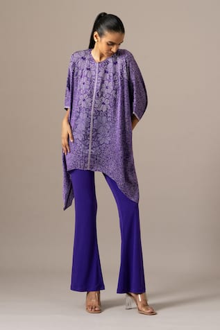 Namrata Joshipura Pansy Flower Handkerchief Tunic 