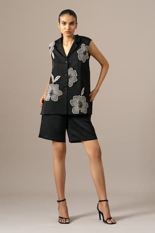 Namrata Joshipura Poppy Flower Sleeveless Shorts Set 