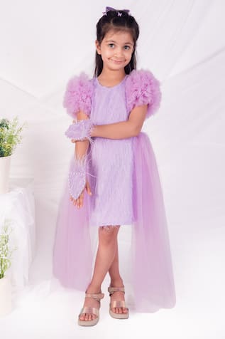 Toplove Lavender Flutter Side Trail Dress 