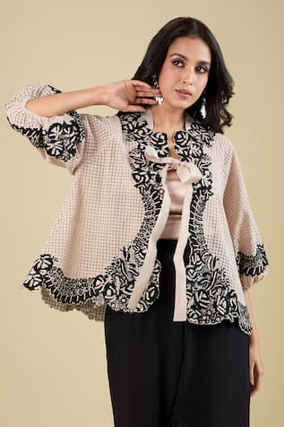 Pankaj & Nidhi Pricilla Jacket & Top Set 