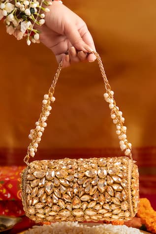 Bhavna Kumar Round Kundan Clutch 