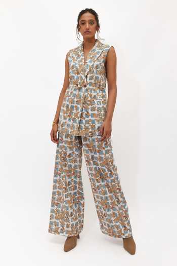 Aapro Rowena Multi Colour Hand Block Printed Blazer 