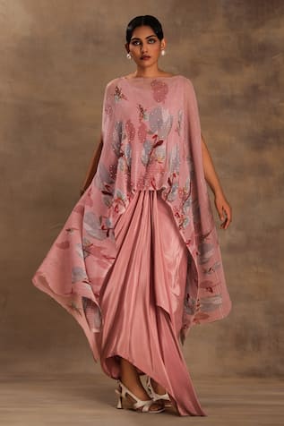 Preeti Mehta Pink Pakeezah Kaftan & Dhoti Skirt 