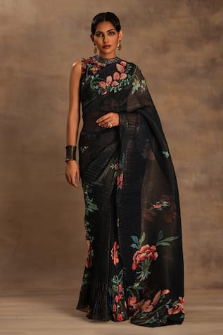Preeti Mehta Forest Flora Pre-Draped Saree With Blouse 