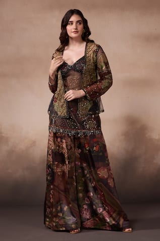 Falsa Embroidered Tunic & Jacket Set 