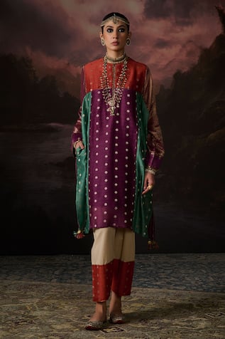 Swatti Kapoor Amara Floral Woven Kaftan 
