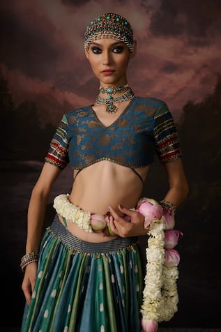 Swatti Kapoor Asma Floral Woven Blouse 