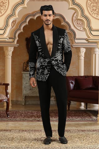 Kudrat Couture Airawat Embroidered Suit Set 