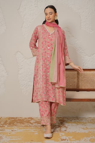 Nemaani Saanjh Hand Block Print Kurta Set 