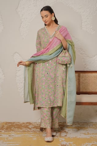 Nemaani Saanjh Hand Block Print Kurta Set 