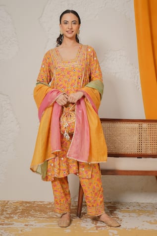 Nemaani Noor Hand Block Print Kurta Set 