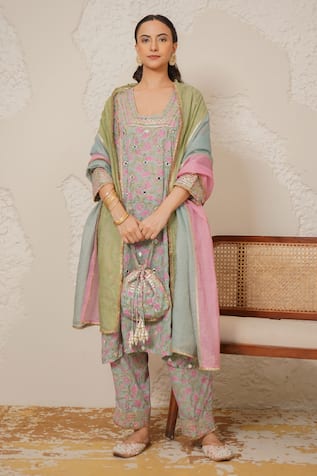 Nemaani Noor Hand Block Print Kurta Set 