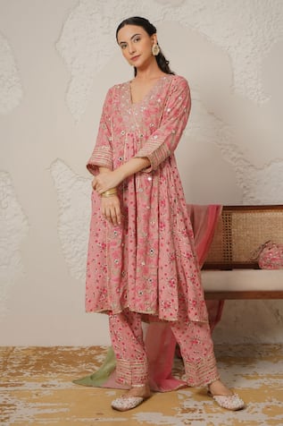 Nemaani Ira Hand Block Print Kurta Set 