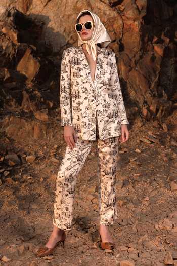 AFRIYA Floral Reverie Blazer & Trouser Co-ord Set 