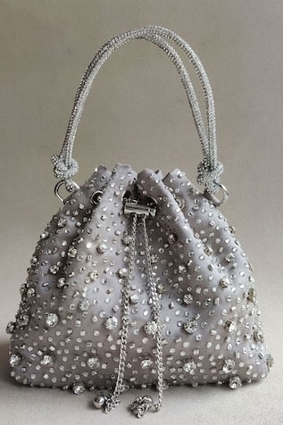 Plode Rhinestone Embellished Bucket Bag 