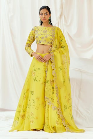 Redpine Designs Printed & Embroidered Lehenga Set 