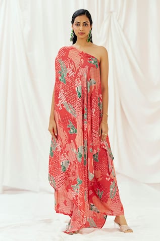 Redpine Designs Printed Kaftan With Pant 