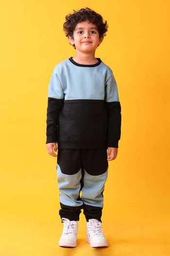 Anthrilo Color Block Sweatshirt & Joggers Set 