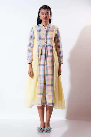 Vaani Beswal Plaid Dress 