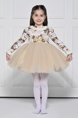 The Pony & Peony Co. Beige Rose Dress 