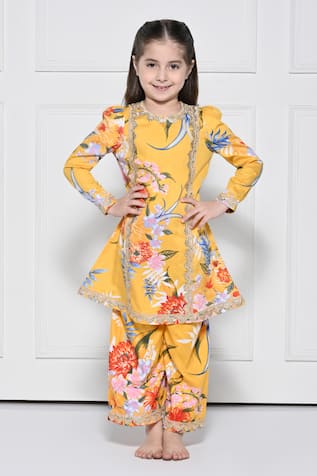 The Pony & Peony Co. Floral Pattern Kurta With Pant 