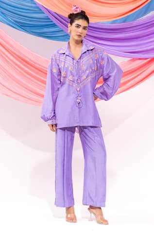Leela By A Embroidered Shirt With Pant 