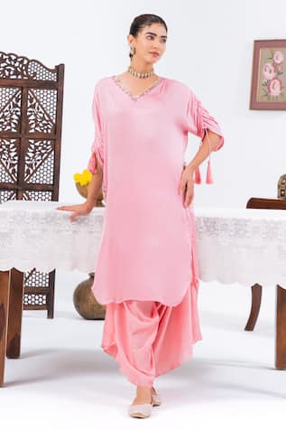 Leela By A Placement Hand Embroidered Kurta With Harem Pant 