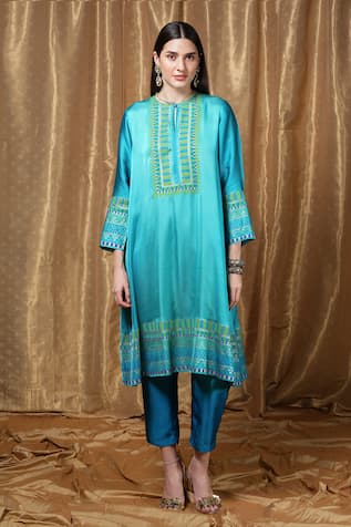 Krishna Mehta Geometric Print Tunic 