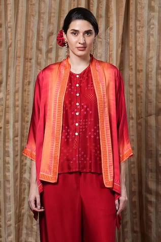 Krishna Mehta Dot Print Jacket 