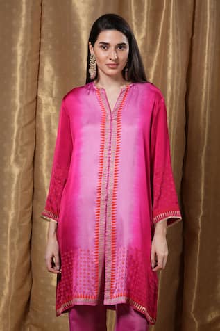 Krishna Mehta Placement Block Print Tunic 