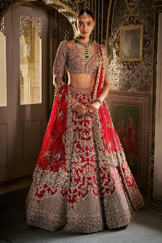 Zardozi Embroidered Lehenga Set 