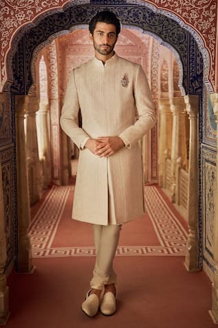 Seema Gujral Tonal Floral Embroidered Sherwani Set 