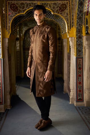 Seema Gujral Textured Sherwani Set 