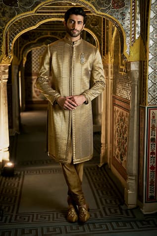 Seema Gujral Textured Sherwani Set 