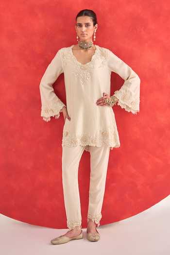 Ridhima Bhasin Daya Embroidered Kurta & Dhoti Pant Set 