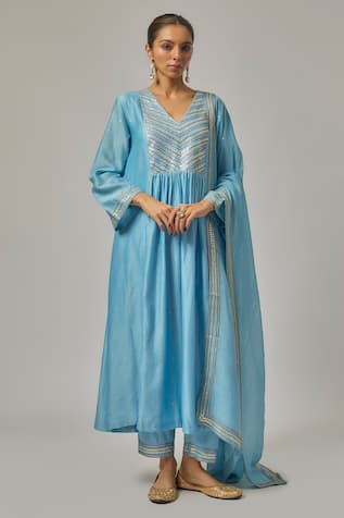 Priyal Prakash Embroidered Yoke Kurta Set 