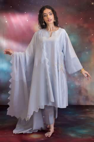 Kacha Tanka Sitara Embroidered A-Line Kurta Set 